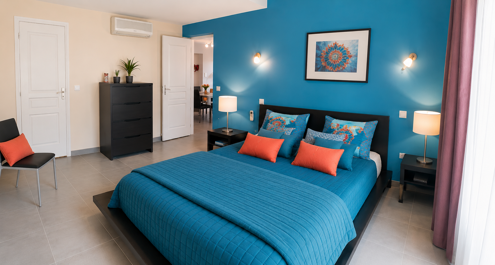 Chambre bleue Villa Casamirafio